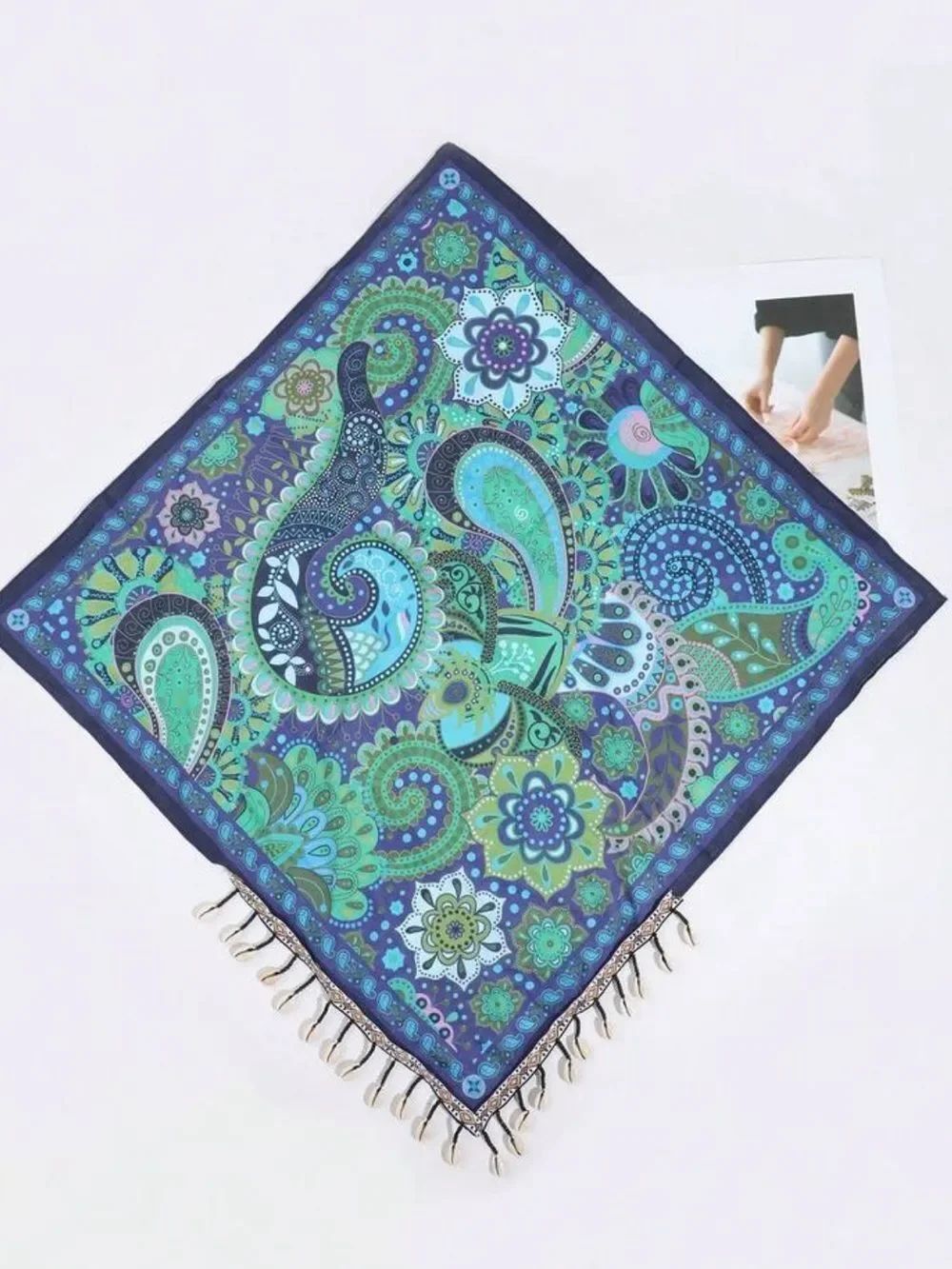 Stylish Paisley Fringe Scarf S140
